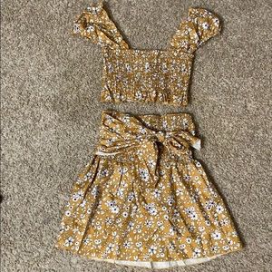 Yellow skirt set